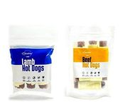 Chewers Lamb Hotdogs Stick Dog Treat, Dog Chew Sticks, 6 Pieces with Beef Hotdogs Stick Dog Treat, Dog Chew Sticks, 6 Pieces