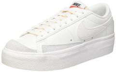 Nike W BLAZER LOW PLATFORM-SAIL/SAIL-SAIL-BLACK-DJ0292-105-4UK