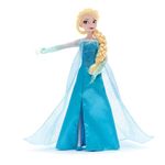 Disney Store Official Elsa Singing Doll, Frozen, 41cm/16”, Kids Toy in Shimmering Ice Blue Gown with Articulated Arms and Legs, Lights up and Sings Let it Go