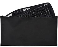 Keyboard Dust Cover Sleeve Bag for Universal Keyboard Logitech/Dell/Corsair/Havit/Redragon/Apple Magic Keyboard Dust Cover Pouch Case, Wireless/Wired Computer Gaming PC Keyboard Protector, Black