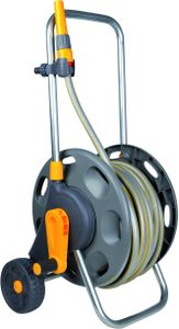 Hozelock 60m Hose Cart with 50m Multipurpose Garden Hose