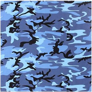 Rothco Large Camo Bandana 27 x 27 Inch, Sku Blue Camo, One Size