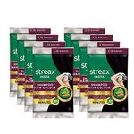 Streax Insta Shampoo Hair Colour for Men & Women, Burgundy, 18ml (Pack of 8) | Enriched with Almond Oil & Noni Extracts | Long-Lasting Instant Colour