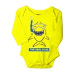 Bonorganik The real boss yellow bodysuit(BON11004_3-6M)