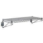 Vogue Steel Wire Wall Shelf 1220mm, Chrome Coated Steel, Size: 1220(W) x 360(D)mm, Maximum Load: 30kg, U202