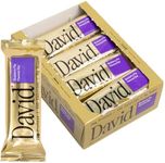 David High Protein Bars - 0g of Sugar, Low Carb, Gluten Free - 28g of Protein, 150 Calories - On-The-Go Snack - Blueberry Pie Flavor, Pack of 12
