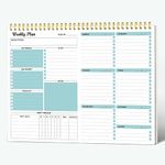 Weekly Planner Notepad Undated Weekly Goals Schedule Planner To Do List Notebook Planning Pad Calendars Organizers Habit Tracker Journal for Men & Women,52 sheets (8.5x12")