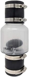 PumpSpy Silent Sewage or Sump Pump Check Valve, 2-Inch Check Valve, Stainless Clamps Fit 7-1/4" Gap in 2-Inch Schedule 40 PVC, Spring-Loaded Flapper, Quiet Check Valve, Sump Pump Life Increase