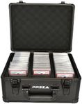 PREZA Graded Card Storage Box - Premium Sports Card Display Case Holder for Trading Cards (Black)