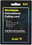 Rialet International Calling Card, Prepaid, Call from 38 Countries, Low Rates Worldwide, No Fees and No Expiration Date, 20 Dollar Value