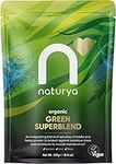 Naturya Organic Green SuperBlend, 250g, Alkalising Superfood Blend for Smoothies