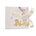 Lion King Life Is An Adventure Baby Photo Album with Ivory Ribbon - 50 Pictures - Perfect for Family with New-born Baby - Officially Licensed by Happy Homewares