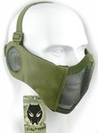 ATAIRSOFT Tactical Airsoft CS Protective Lower Guard Mesh Nylon Half Face Mask with Ear Cover