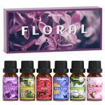 Floral Essential Oils Set, ARVIDSSON Flower Fragrance Oil for Candle Making - Rose, Gardenia, Cherry Blossom, Lilac, Blue Lotus, Honeysuckle, Diffuser Scented Oils, Gift for Women