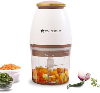 Wonderchef Nutri-chop Pearl Electric Chopper | 4 Sharp Stainless Steel Blades | 700ml | 350W | Chop and Mince Vegetables, Meat, Blends Dips | Low Noise | Light-weight | 2-Year Warranty