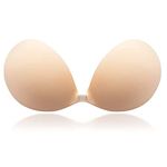 MITALOO Adhesive Bra Invisible Sticky Strapless Push up Backless Reusable Silicone Covering Nipple Bras, Fair, C