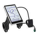 Fabater Electric Bike LCD Display Meter, 5 Pin 24V 36V 48V 60V Waterproof LCD Display Panel, Large Screen Bicycle Speedometer Bike Computer, EBike Display for Electric Bicycle Scooter