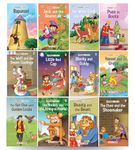 Story Books for Little Kids - Fairy Tales (Illustrated) (Set of 12 Books) - Rapunzel, Puss in Boots, Little Red Cap, Blacky and Goldy… Beauty and the Beast