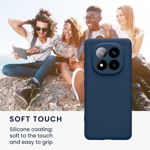 kwmobile Xiaomi Redmi Note 14 Pro+ 5G Case – Slim Matte Navy Blue TPU Cover