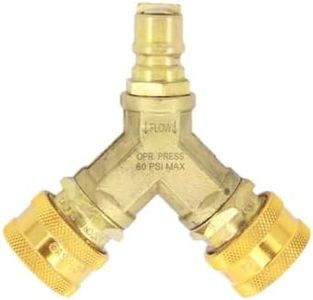 GAS-FLO, Gas Quick Disconnect 3/8 Y Splitter, CSA Certified for Propane and Natural Gas