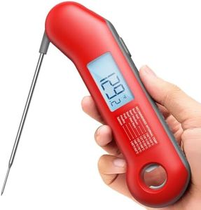 Professional Meat Thermometer Digital, Ultra-Fast 0.5 Sec Instant Read, NIST Certified ±0.5°F Accuracy, IP67 Waterproof, Auto-Rotate Backlit Display, Stocking Stuffers for Men Christmas Gifts for Men
