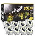 ZFITEI Solar Lights Outdoor Garden,8 Packs Solar Garden Lights Outdoor Waterproof Solar Pathway Lights Bright In-Ground Lights Outdoor Lighting Decor, Garden Decorations.Warm White