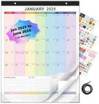 Ospelelf Wall Calendar 2025-2026 Large Calendar 22'' x 17'' Monthly Desk Calendar 18 Month Family Calendar, Use Jan 2025 - June 2026