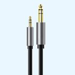 H-its Kabel - ( 5 Meter / 500 CM 6.35 mm Stereo Male to 3.5 mm Stereo Aux Cable - PVC Audio Adapters for Guitar CD DVD Player Speaker 3.5mm to 6.35mm Jack Male Audio Cable(Black)