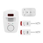 Motion Sensor Alarm,ASHATA PIR Motion Sensor Detector Security Alarm System + Remote Controls for Home Garage, Home Security Alarm Anti-theft Infrared PIR Motion Detector Alarm