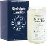 The Original Birthdate Candles, September 23 - Libra Zodiac Scented Candles Birthday Gift - Hydrangea, Peony & Jasmine Scent - All-Natural Soy & Coconut Wax, 60-80 Hour Burn Time - Made in USA