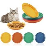 8 Pcs Cat Food Dish Shallow, Cat Bowls, Whisker Fatigue Free Cat Food Bowls, Cat Wet Food Flat Cat Dishes for Food and Water, Cat Feeding Bowls for Kittens and Short Legged Cat