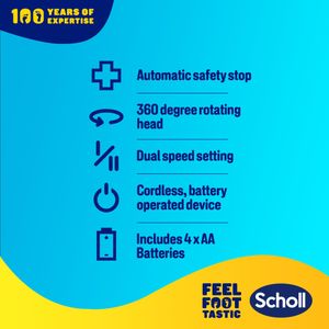 Scholl ExpertCare Electric Foot File – Smooth Hard Skin Removal