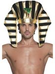 Smiffy's Men's Pharaoh Headpiece, Black & Gold, Soft, One Size, 30284