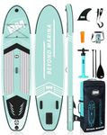 BEYOND MARINA Inflatable Stand Up Paddle Board, 10'6" SUP Paddleboard for Adult, Premium Accessories | Non-Slip 5MM EVA Deck & Foam Handles, Camera Mount, Double Action Pump, 85L Travel Backpack