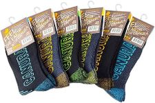 6 Pairs Mens Heavy Duty Thick Bamboo Work Socks Multi Colour (AU, Numeric, 6, 10, Regular, Regular)