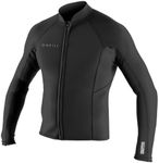 O'Neill Wetsuits O'Neill Men's Reactor-2 1.5mm Front Zip Long Sleeve Jacket, Black, X-Large