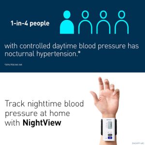 OMRON NightView Wrist Blood Pressure Monitor – Silent, Bluetooth, Day & Night