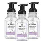 J.R. Watkins Foaming Hand Soap with Pump Dispenser, Moisturizing Foam Hand Wash, All Natural, Alcohol-Free, Cruelty-Free, USA Made, Lavender, 9 fl oz, 3 Pack