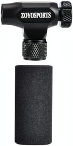 ZOYOSPORTS CO2 Inflator Presta and Schrader Valve Compatible Bicycle Tire Pump for Mountain and Road Bikes with Insulated Sleeve - No CO2 Cartridges Included, Quick&Easy (Black)