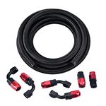 EVIL ENERGY 10AN Nylon Stainless Steel Braided CPE Fuel Line and Swivel Hose End Fittings Kit 10FT