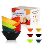 Gymdin 6Pcs Bowls Set, 20.5 oz BPA Free Bowl, Stackable Soup Bowls Microwave & Dishwasher Safe, Colorful Bowls for Serving Soup, Frozen Yogurt and Pasta Etc