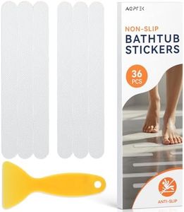 AGPTEK 36PCS Bathtub Non Slip Stickers, Anti-Slip Shower Strips with Strong Adhesive for Bath Tub Shower Bathroom Edge of Swimming Pool Stairs Ladders Boats, Clear