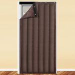 Blackout Thermal Insulated Doorway Curtains, Screen Door, Noise Reduce Barrier for Nursery, Portable Curtain for Sliding Glass Door, Front Door, Space Room Divider, Garage, Storm Window, 1 Panel