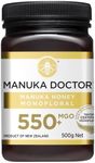 MANUKA DOCTOR - MGO 550+ Manuka Honey Monofloral, 100% Pure New Zealand Honey. Certified. Guaranteed. RAW. Non-GMO (500, Grams)