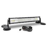 Willpower 22 inch Led Light Bar with Magnetic Bracket Holder,12V Wiring Harness Cable Kit,270W Triple Row Flood Spot Beam Driving Work Lamp for Jeep Car Off Road Truck SUV 4x4 Trailer,6000K
