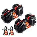 IMFit Adjustable Dumbbell Set (5 - 52.5 lbs) Single/ Pair(Set of 2) with Free Hand Grip | 15 Adjustable Weight Settings (Colour-Black) IMFit 2026 AIO Dumbbells (1.65lbs - 30/52/85lbs) Barbell, Kettlebells, Push up Stand (Colour-Grey) | Space Efficient Compact Design, Easily Switch Exercises | Dumbbells Set for Fitness & Home Gym, Poids Ajustable, Haltere Ajustable Alteres Poids (Black, Dumbbell Pair (2 Dumbbells))