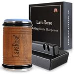 LavaRose Rolling Knife Sharpener kit, Diamond Steel, Easy Edge Magnetic Angle with Rolling Sharpening Discs, Professional 5 in 1 Sharpener for All Knives, Includes Japanese Magnetic Angle