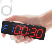 Gym Timer Clock for Home Gym,Magnetic Mini Portable 12/24H Wall Clock,Stopwatch/Interval Timer for Workout,Countdown/UP Digital timer with Built-in Powerful Battery,Boxing clock for Home/Gym/Garage