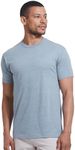 True Classic Mens T-Shirts - Short Sleeve Crew Neck Plain T Shirt for Men, Pack of 1, Heather Indigo, S