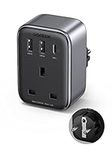 UGREEN UK to European Plug Adapter PD 30W Travel Adapter with USB C GaN Fast 4-in-1 Travel Plugs UK to EU for Germany France Spain Iceland Greece Poland Portugal Austria Netherlands Turkey